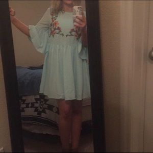 Baby blue floral dress
